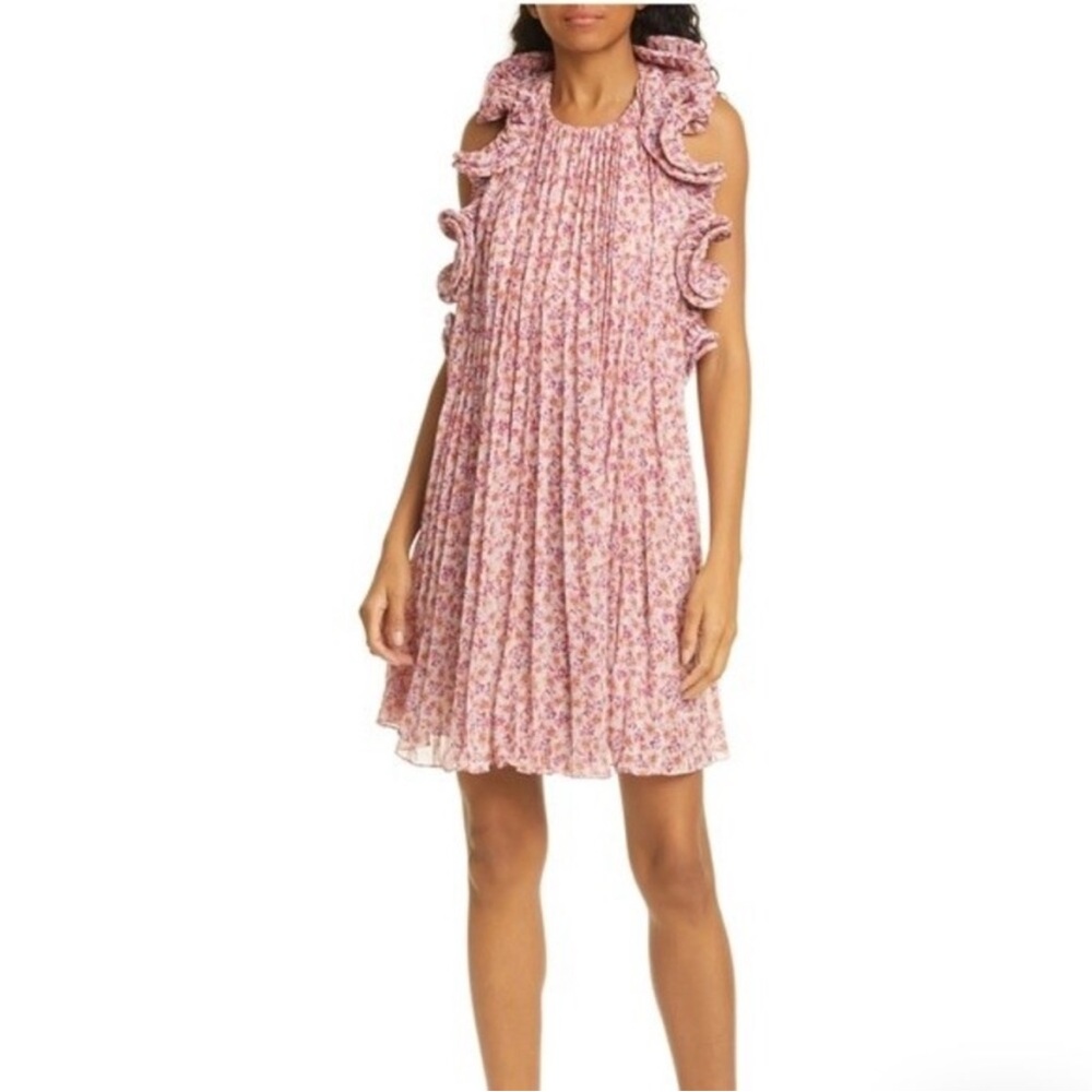 AMUR Pink Floral Mini Dress
